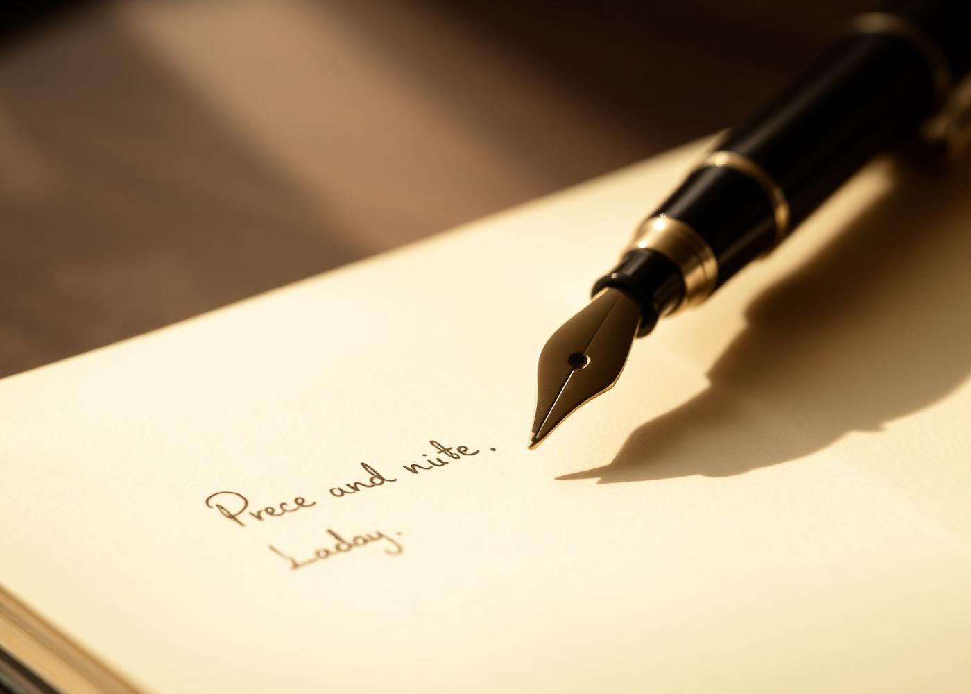 A handwritten note