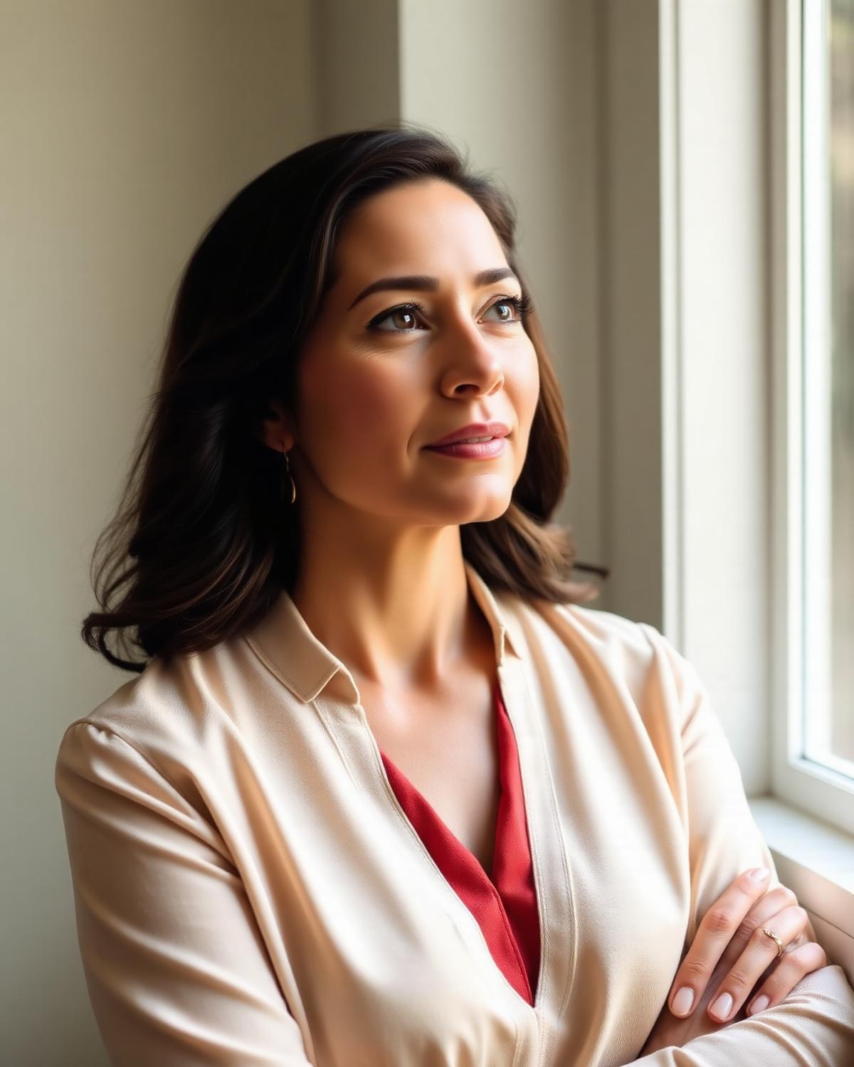 Portrait of a compassionate care leader by natural light